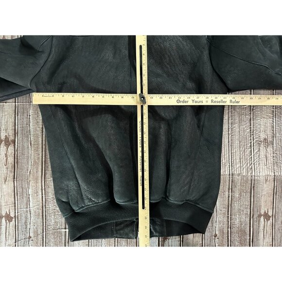 All Saints Black Shearling Leather Jacket - Picture 6 of 7